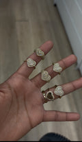 Women heart ring 14k
