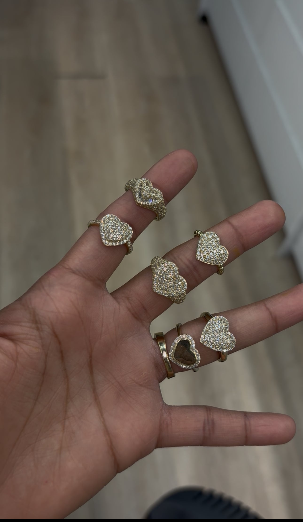 Women heart ring 14k